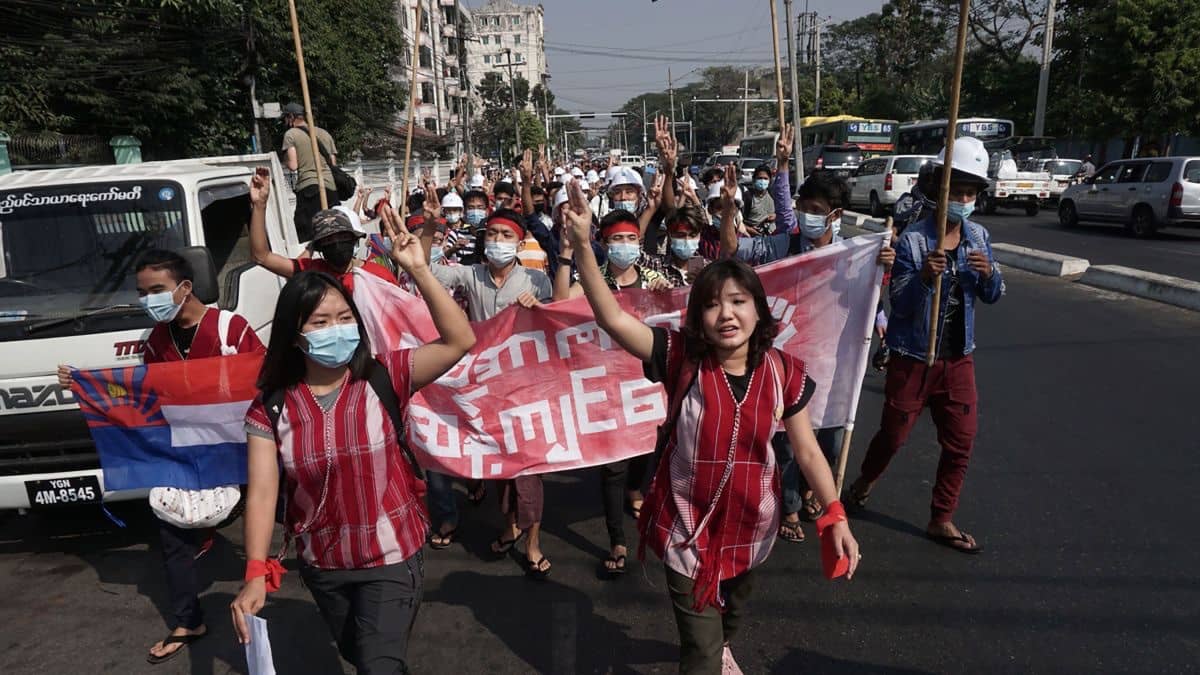 Myanmar Protest action